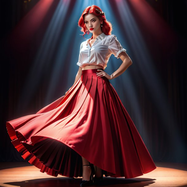 Image of a red skirt from iron