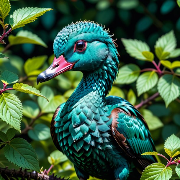 Figure of a teal bramble