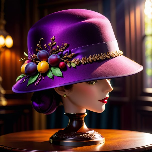 Picture of a plum hat from iron