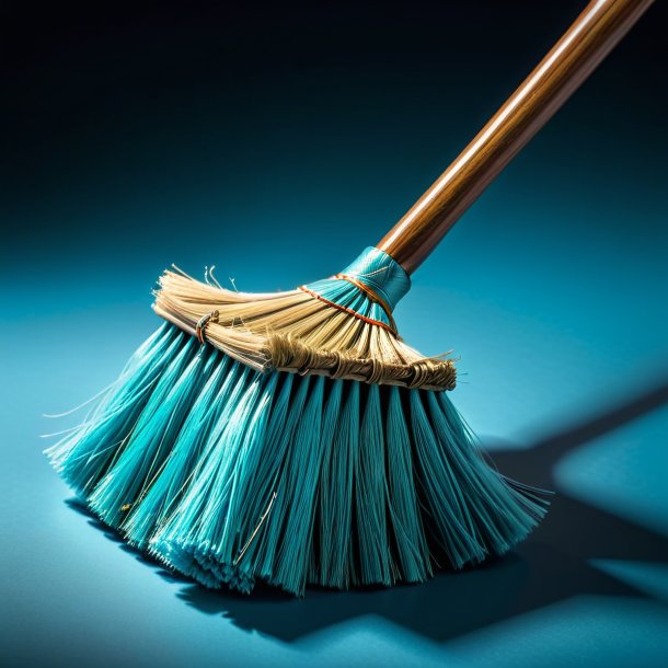 Photography of a cyan broom, spanish