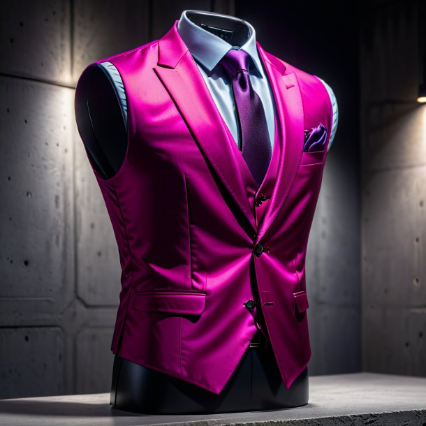 Photo of a fuchsia vest from concrete