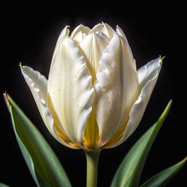 Portrait of a ivory tulip