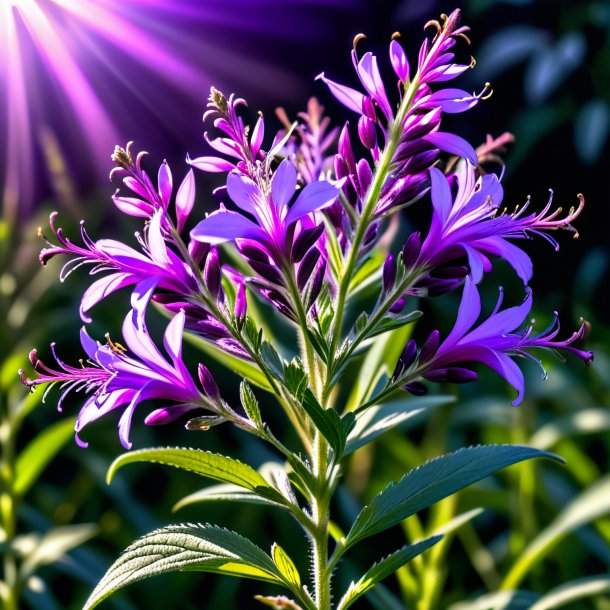 Pic d'un saule d'argent, pourpre