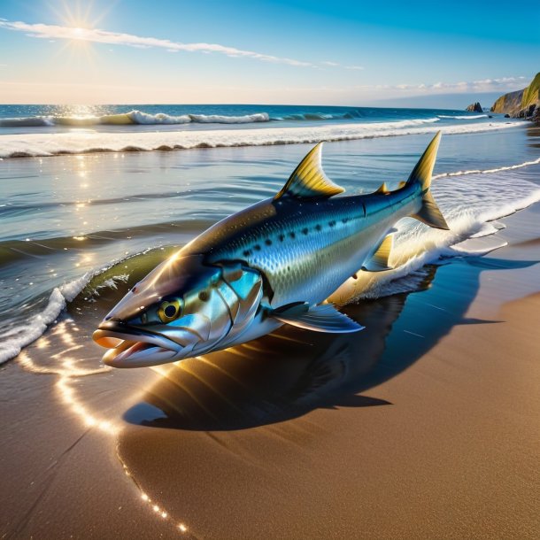 Image of a swimming of a haddock on the beach