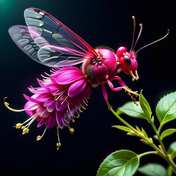 Sketch of a fuchsia catch-fly, night-flowering