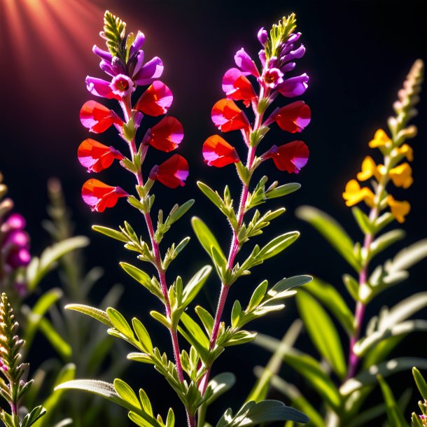 Imagem de um toadflax vermelho