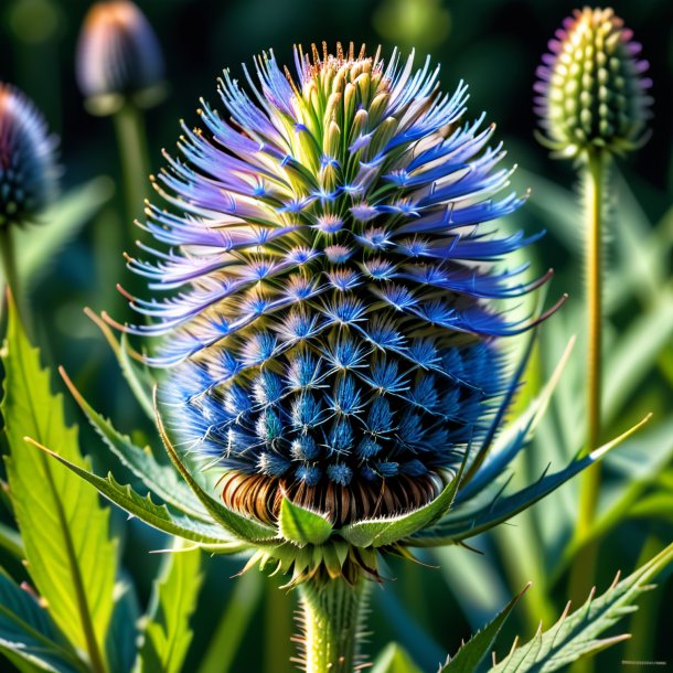 Figure d'un teasel d'azur