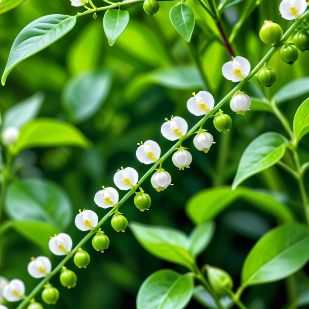 Picture of a pea green jessamine, common white