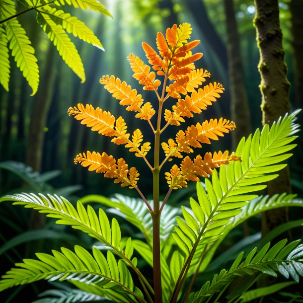 Retrato de um osmunda laranja