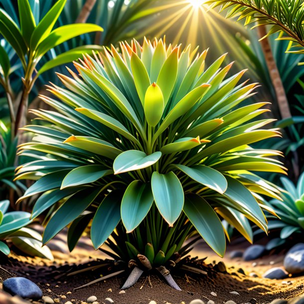 Représentation d'un khaki xérophyllum tenax