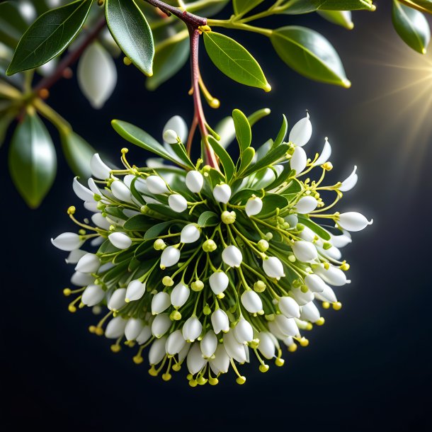 Imagery of a white mistletoe