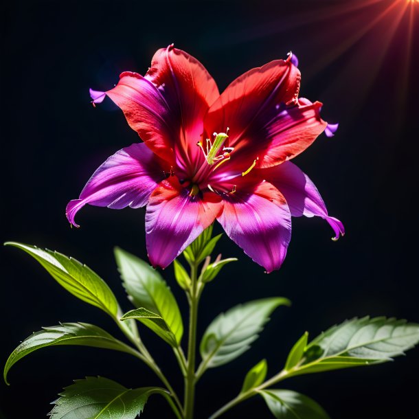 Image of a crimson bellflower