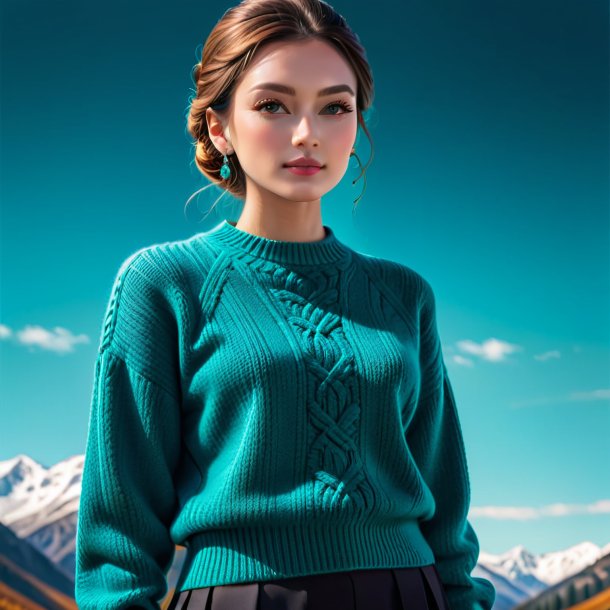 Photo of a teal sweater from gypsum