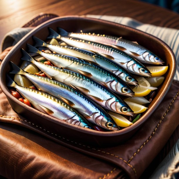 Photo d'une sardine dans un jean brun