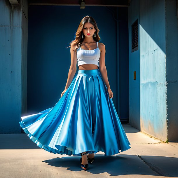 Image of a azure skirt from concrete