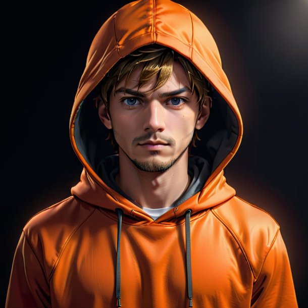 Desenho de um hoodie laranja de argila