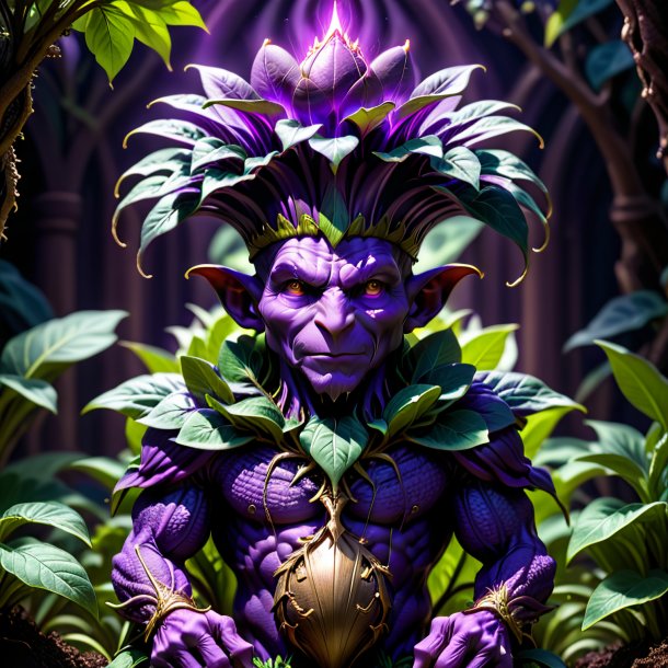 Imagery of a purple mandrake