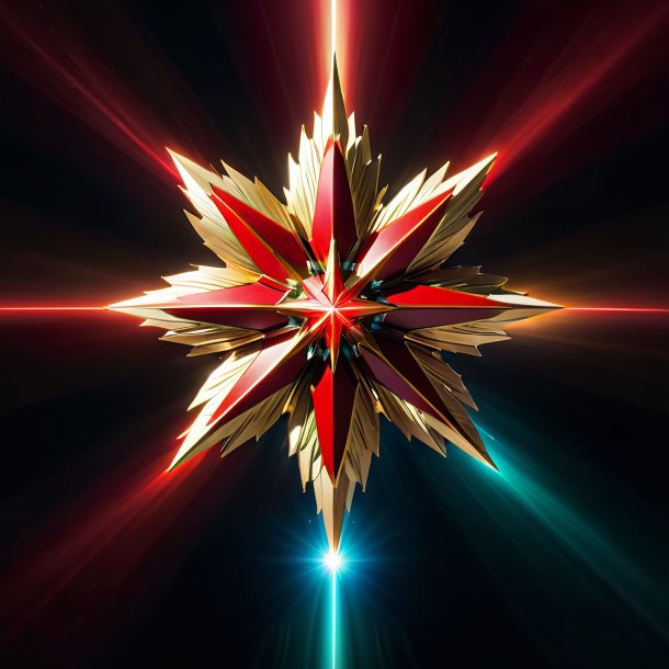 Depiction of a red star of bethlehem