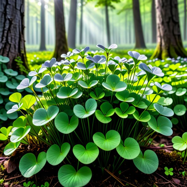 Portrayal of a gray wood sorrel