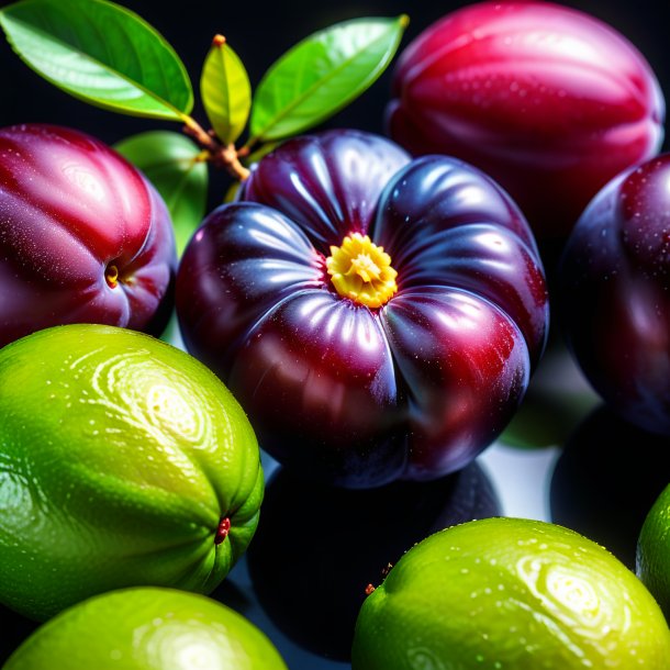 Photo of a lime jamaica plum