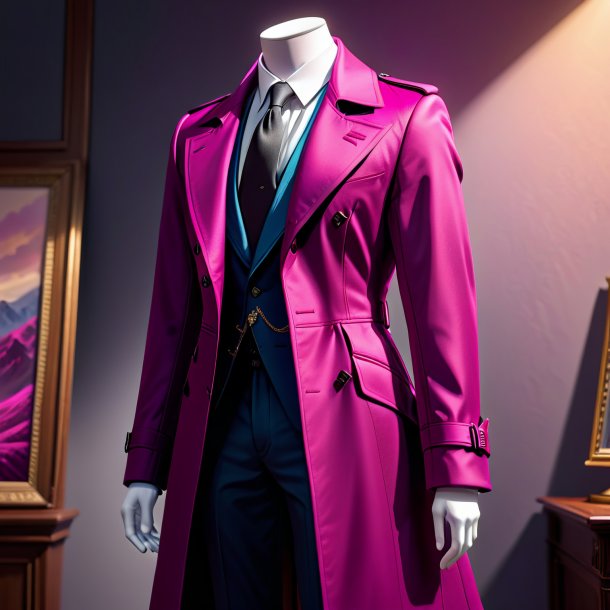 Sketch of a magenta coat from gypsum