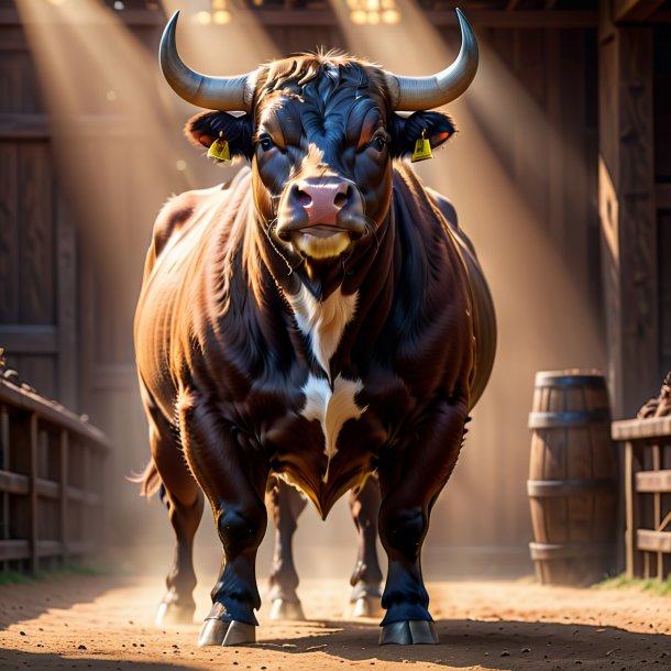 Pic of a bull in a brown skirt