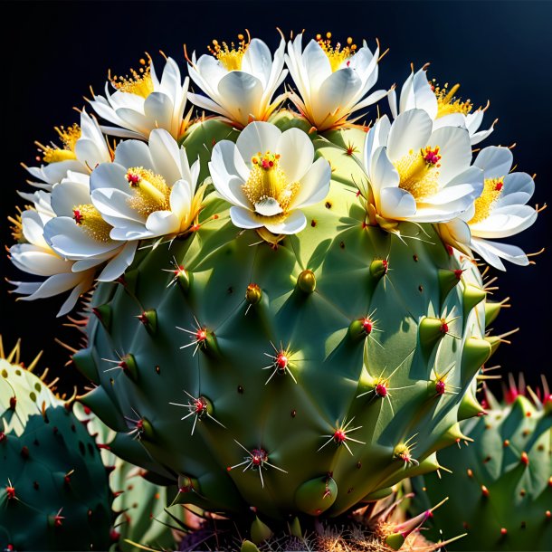 Drawing of a white prickly pear