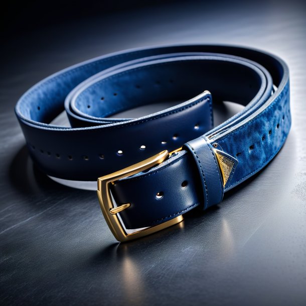 Photography of a navy blue belt from concrete