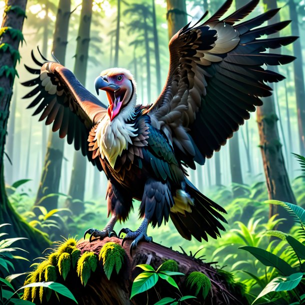 Pic of a angry of a vulture in the forest