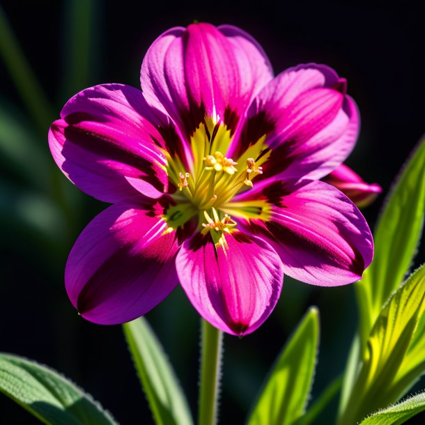 Retrato de um magenta virginia cowslip