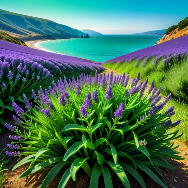 Figura de una lavanda verde del mar