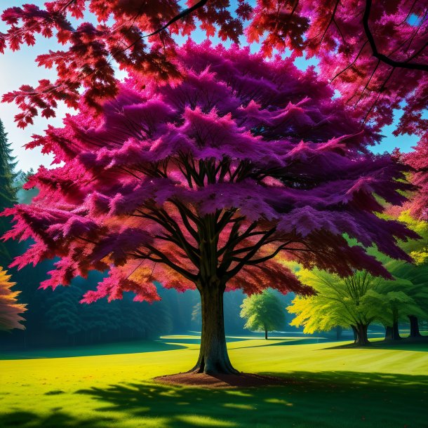 Photo of a magenta maple