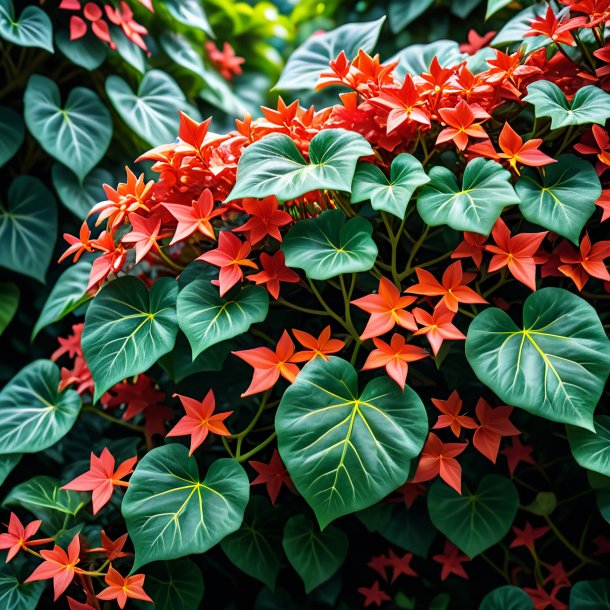 Fotografia de uma hera coral