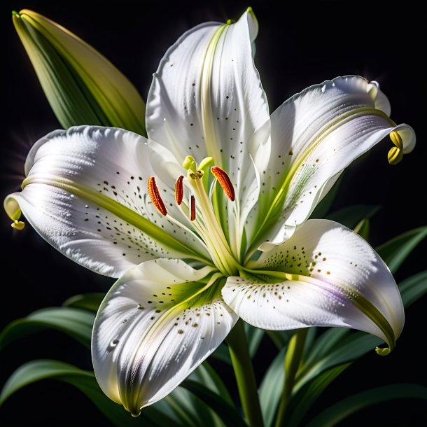 Portrait d'une lily d'argent, lent