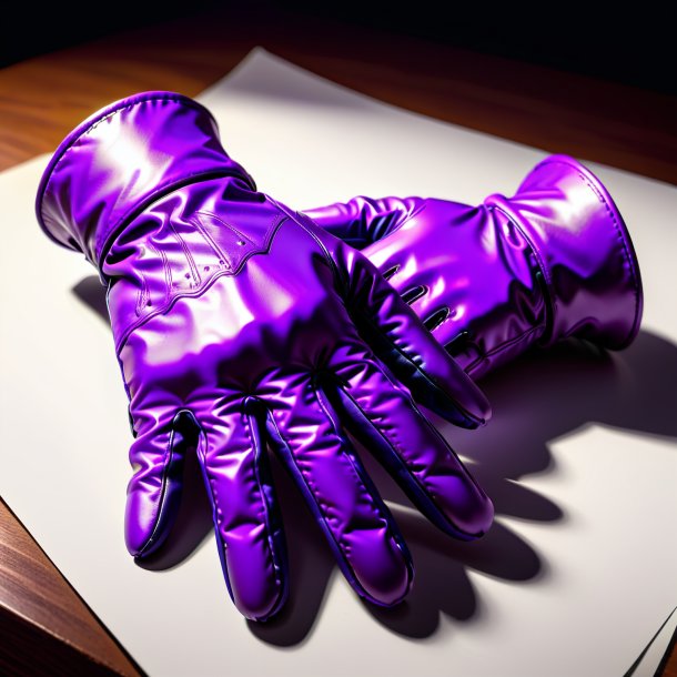 Sketch of a purple gloves from gypsum