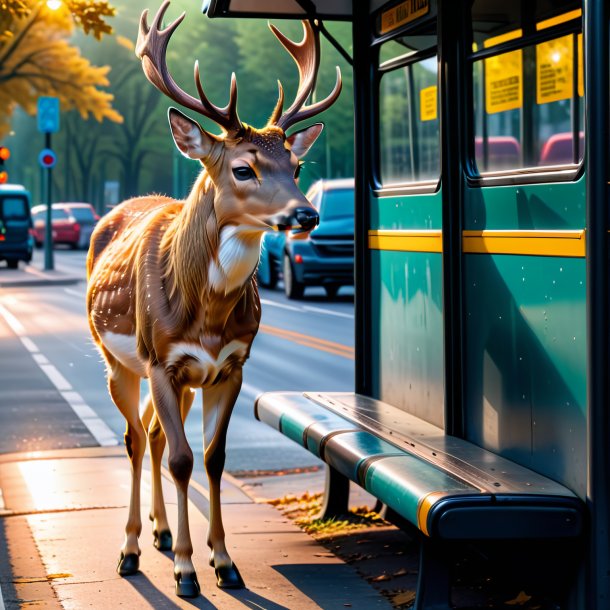 De um choro de um veado no ponto de ônibus