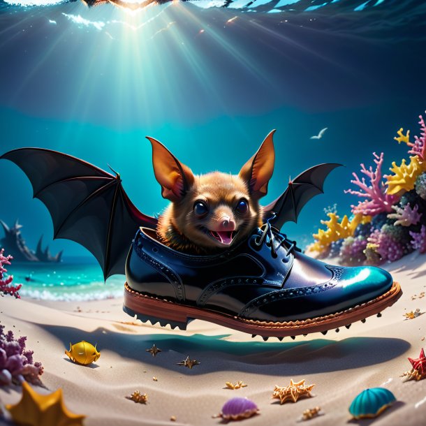 Pic of a bat in a shoes in the sea