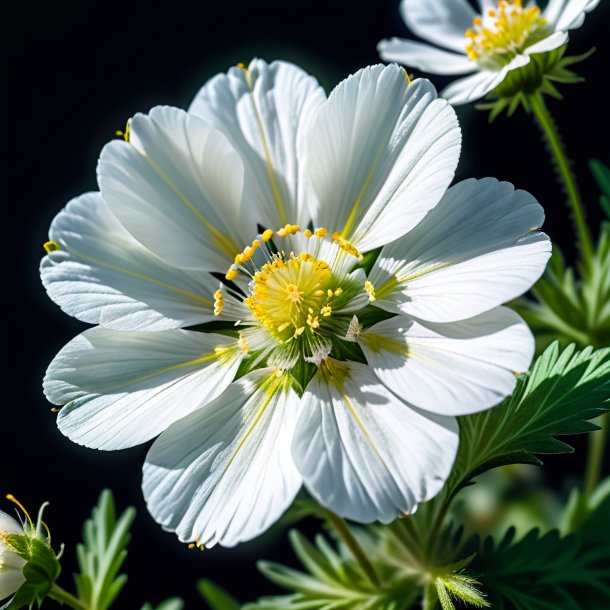 Figura de un cinquefoil blanco