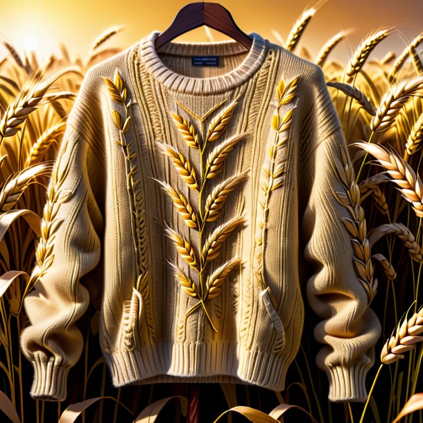 Clipart of a wheat sweater from paper