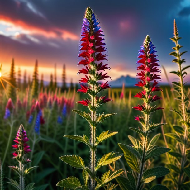 Representación de un bugloss rojo