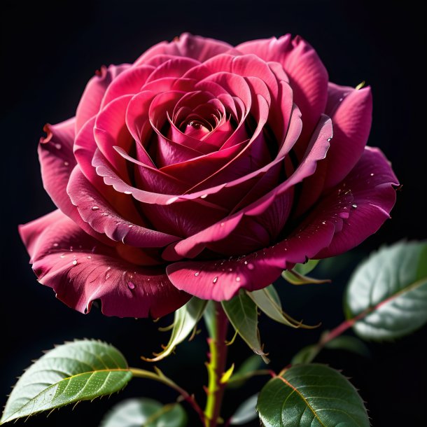 Foto de una rosa granate