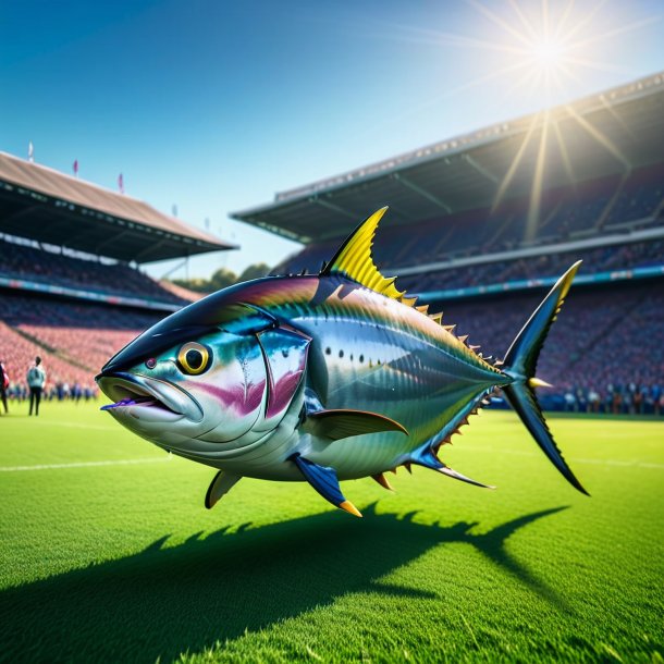 Pic of a playing of a tuna on the field