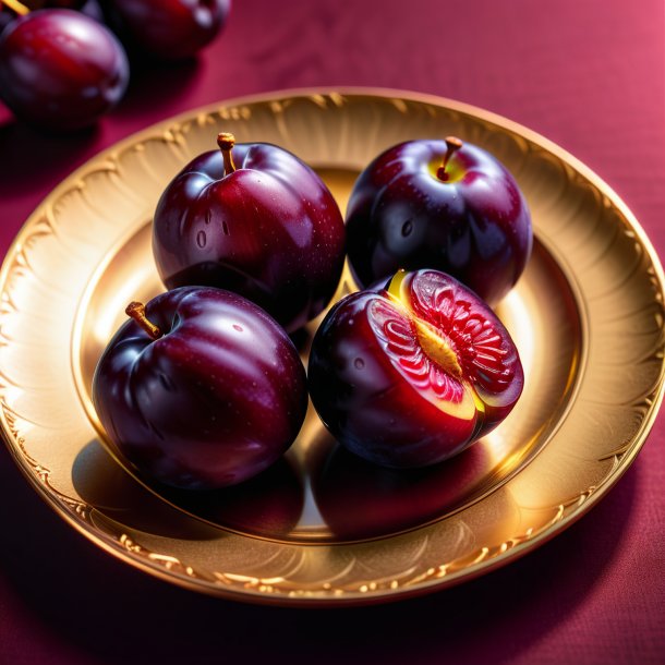 Picture of a crimson date, plum