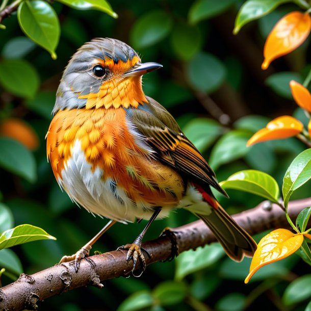 Representación de una estela-robina naranja