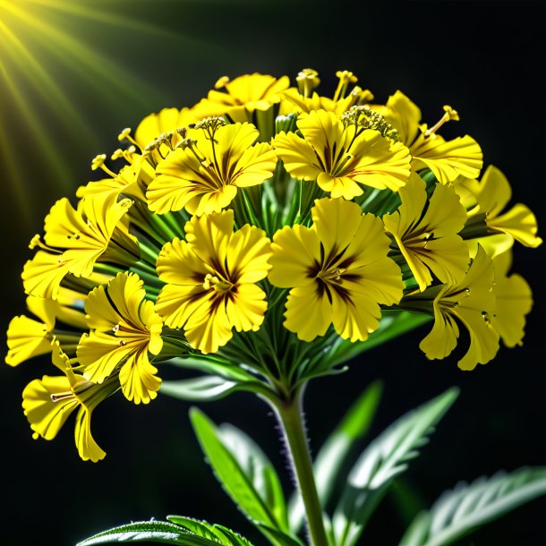 Depicting of a yellow sweet william