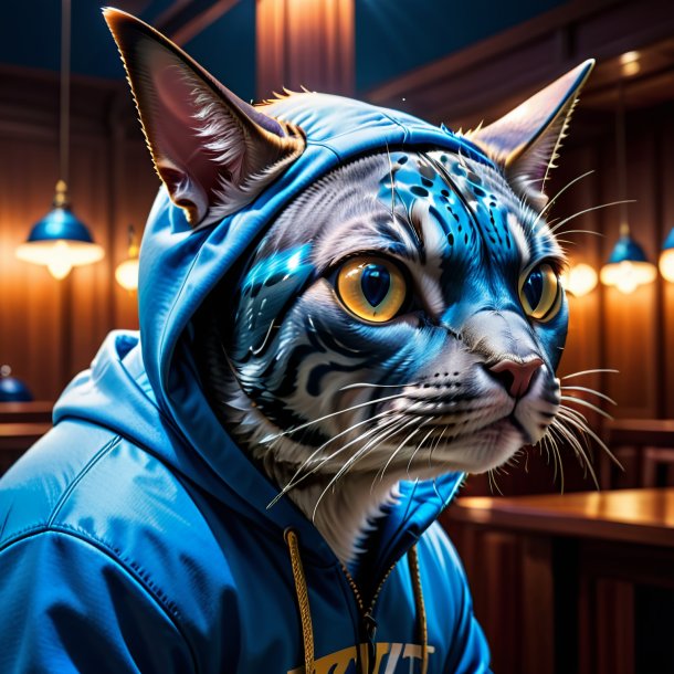 Image of a tuna in a blue hoodie