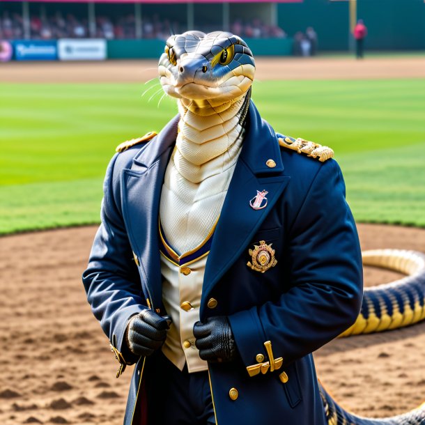 Pic of a king cobra in a coat on the field