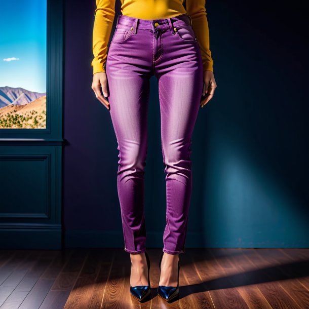 Image of a plum jeans from gypsum