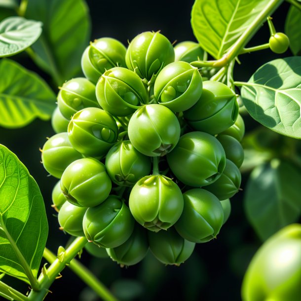 Illustration d'un uva ursi vert de pois