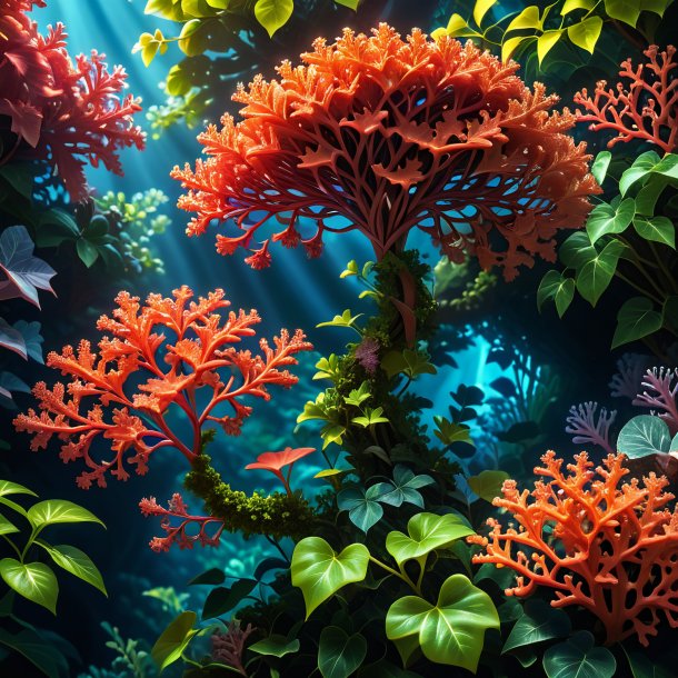 Depiction of a coral ivy